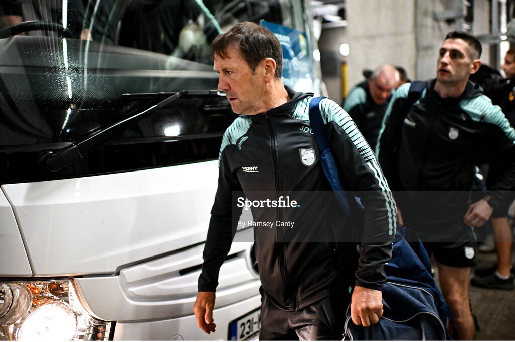 30 July 2023; Kerry manager Jack O'Connor arrives before the GAA Football All-Ireland Senior Championship final match between Dublin and Kerry at Croke Park in Dublin. Photo by Ramsey Cardy/Sportsfile