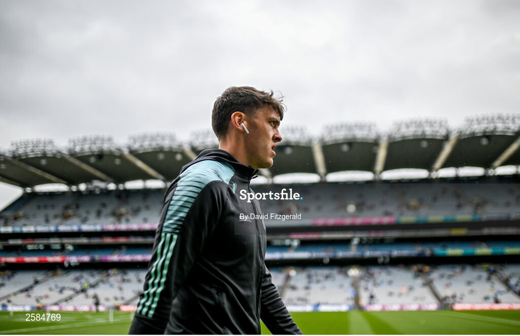 30 July 2023; David Clifford of Kerry before the GAA Football All-Ireland Senior Championship final match between Dublin and Kerry at Croke Park in Dublin. Photo by David Fitzgerald/Sportsfile