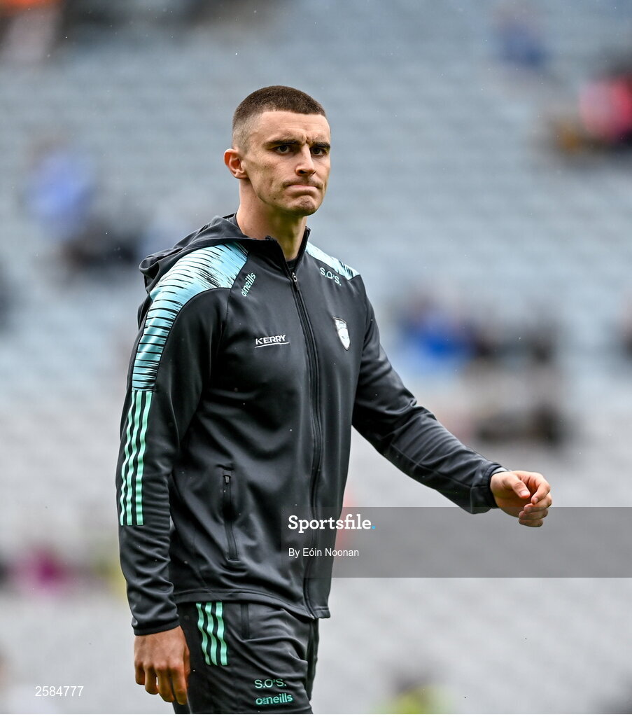 30 July 2023; Sean O'Shea of Kerry before the GAA Football All-Ireland Senior Championship final match between Dublin and Kerry at Croke Park in Dublin. Photo by Eóin Noonan/Sportsfile