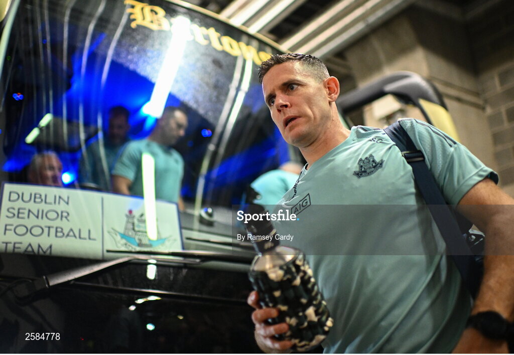 30 July 2023; Dublin goalkeeper Stephen Cluxton arrives before the GAA Football All-Ireland Senior Championship final match between Dublin and Kerry at Croke Park in Dublin. Photo by Ramsey Cardy/Sportsfile