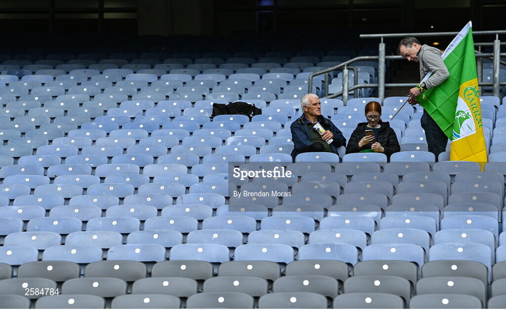 30 July 2023; Kerry supporters arrive before the GAA Football All-Ireland Senior Championship final match between Dublin and Kerry at Croke Park in Dublin. Photo by Brendan Moran/Sportsfile