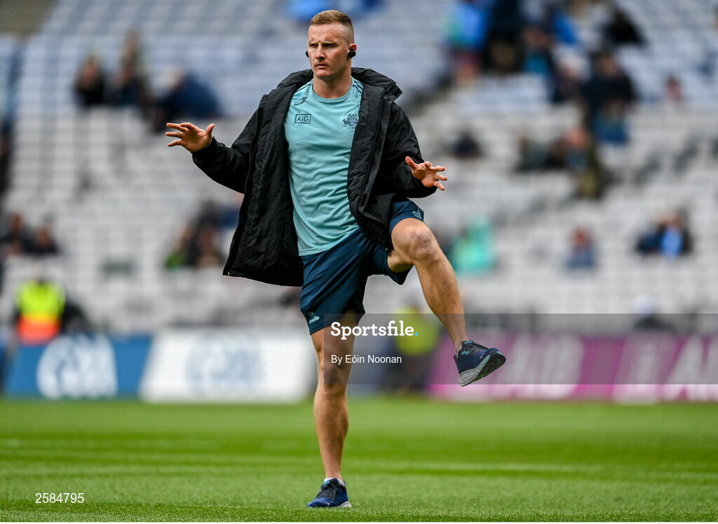 30 July 2023; Ciaran Kilkenny of Dublin before the GAA Football All-Ireland Senior Championship final match between Dublin and Kerry at Croke Park in Dublin. Photo by Eóin Noonan/Sportsfile