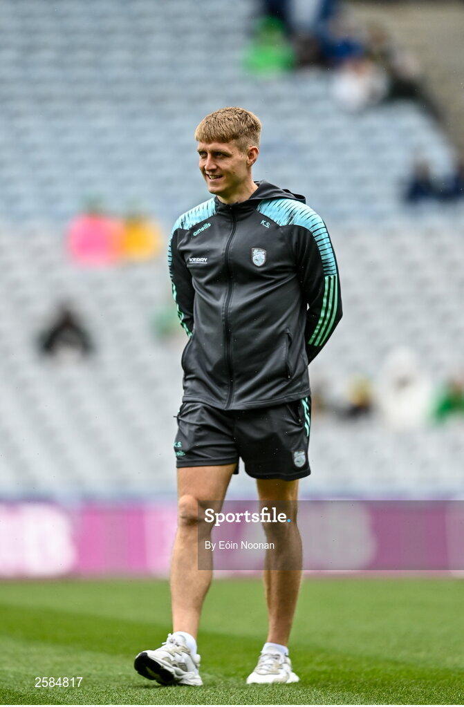 30 July 2023; Killian Spillane of Kerry before the GAA Football All-Ireland Senior Championship final match between Dublin and Kerry at Croke Park in Dublin. Photo by Eóin Noonan/Sportsfile