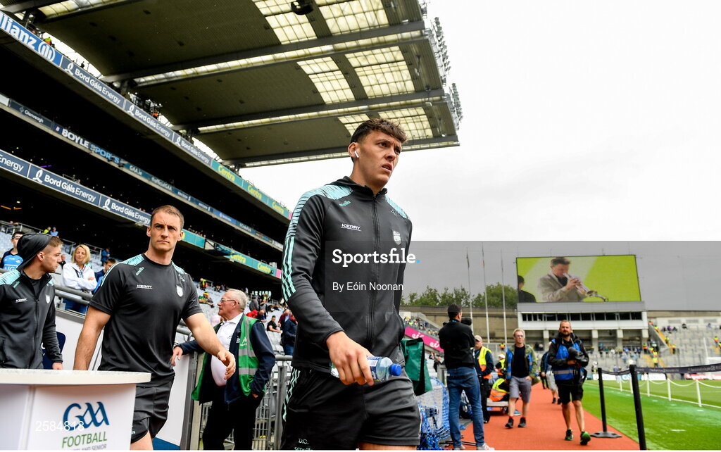 30 July 2023; David Clifford of Kerry before the GAA Football All-Ireland Senior Championship final match between Dublin and Kerry at Croke Park in Dublin. Photo by Eóin Noonan/Sportsfile