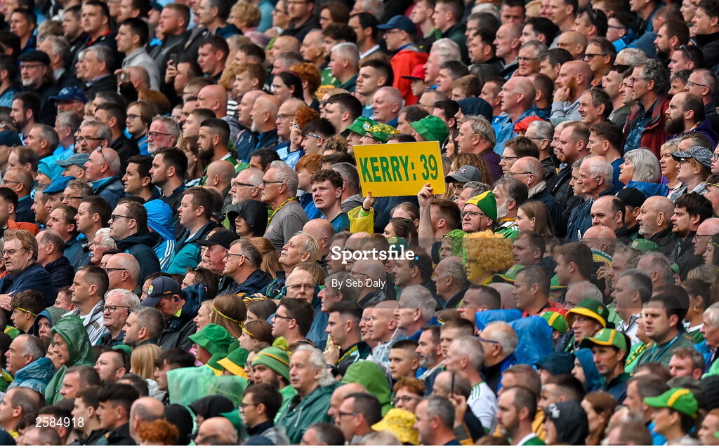 30 July 2023; Kerry supporters during the GAA Football All-Ireland Senior Championship final match between Dublin and Kerry at Croke Park in Dublin. Photo by Seb Daly/Sportsfile