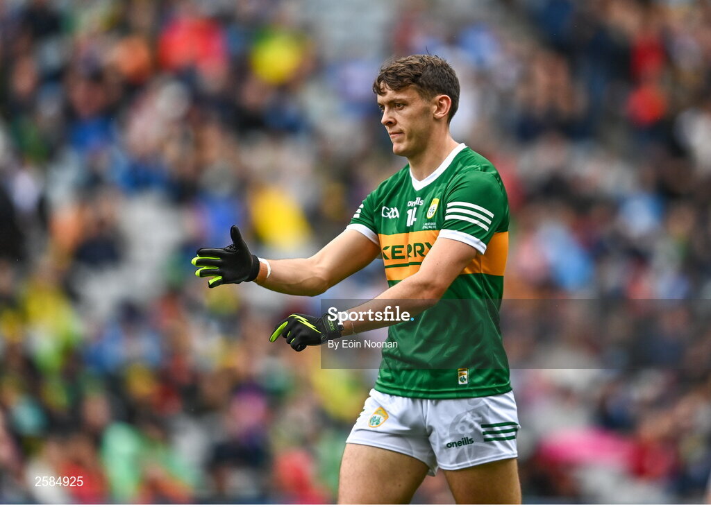 30 July 2023; David Clifford of Kerry before the GAA Football All-Ireland Senior Championship final match between Dublin and Kerry at Croke Park in Dublin. Photo by Eóin Noonan/Sportsfile
