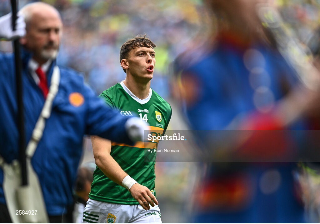 30 July 2023; David Clifford of Kerry before the GAA Football All-Ireland Senior Championship final match between Dublin and Kerry at Croke Park in Dublin. Photo by Eóin Noonan/Sportsfile