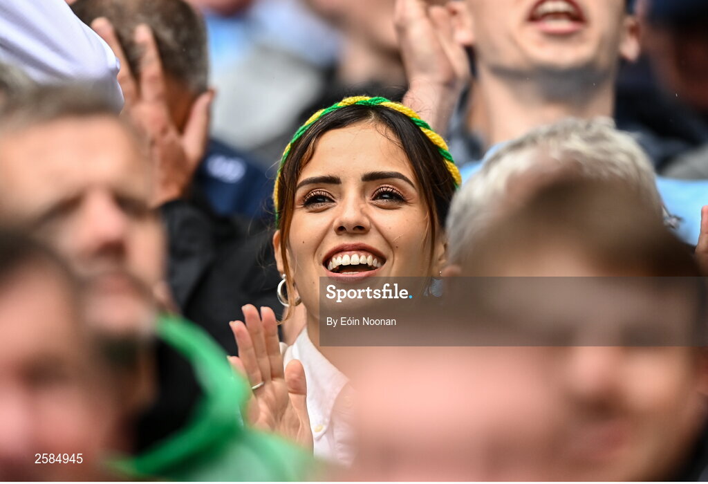 30 July 2023; A Kerry supporter before the GAA Football All-Ireland Senior Championship final match between Dublin and Kerry at Croke Park in Dublin. Photo by Eóin Noonan/Sportsfile