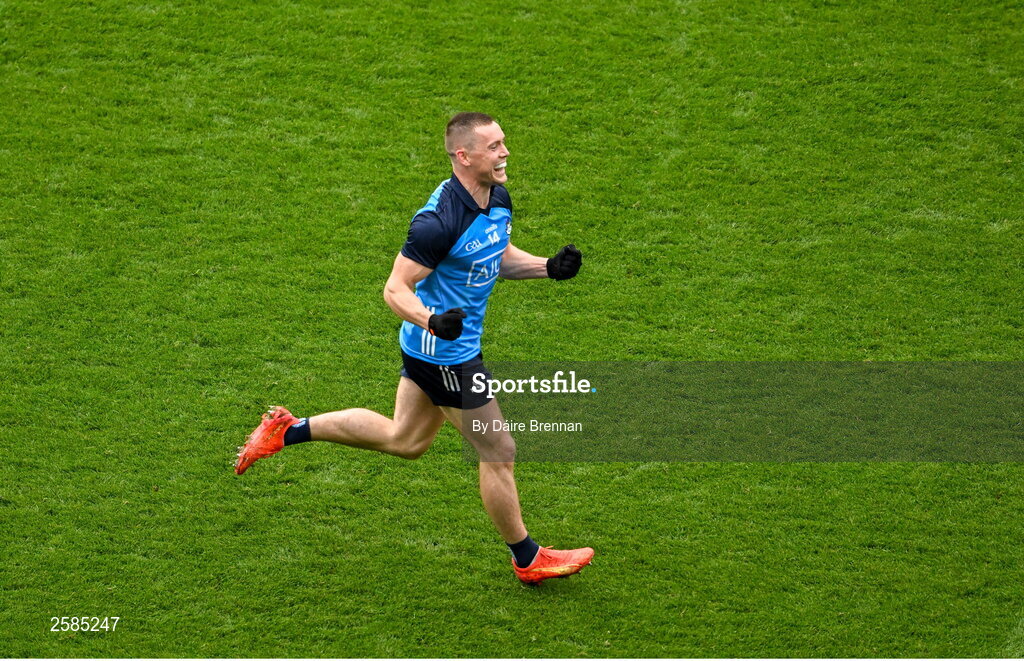 30 July 2023; Con O'Callaghan of Dublin celebrates after the GAA Football All-Ireland Senior Championship final match between Dublin and Kerry at Croke Park in Dublin. Photo by Daire Brennan/Sportsfile