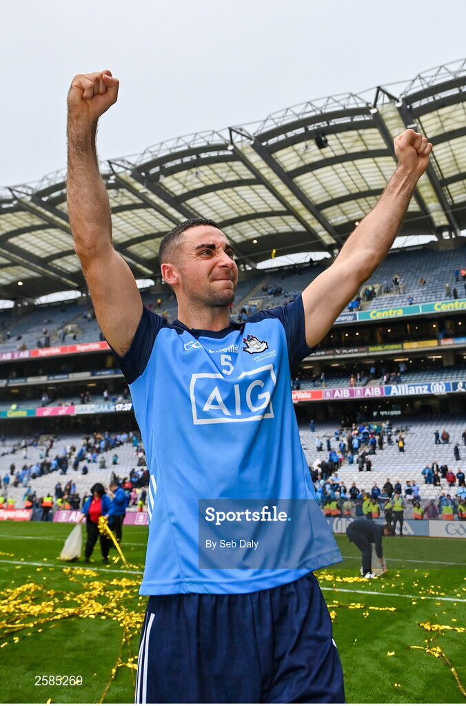 30 July 2023; James McCarthy of Dublin celebrates after his side's victory in the GAA Football All-Ireland Senior Championship final match between Dublin and Kerry at Croke Park in Dublin. Photo by Seb Daly/Sportsfile