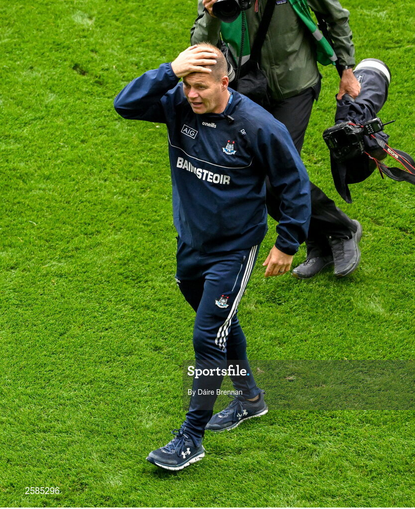 30 July 2023; Dublin manager Dessie Farrell after the GAA Football All-Ireland Senior Championship final match between Dublin and Kerry at Croke Park in Dublin. Photo by Daire Brennan/Sportsfile