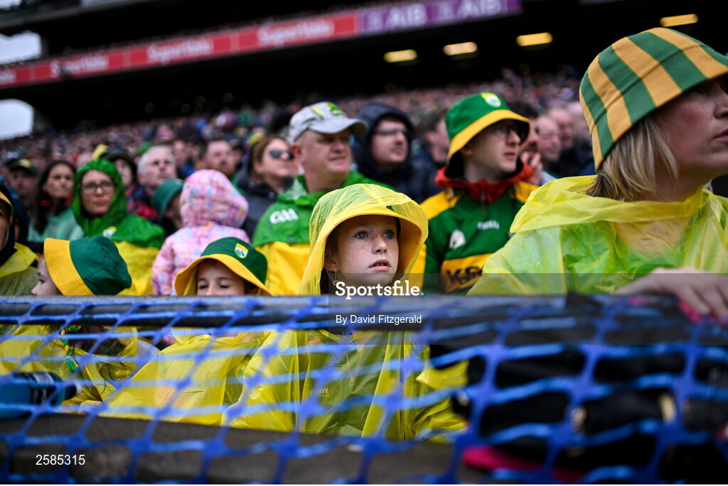 30 July 2023; Kerry supporters look on during the GAA Football All-Ireland Senior Championship final match between Dublin and Kerry at Croke Park in Dublin. Photo by David Fitzgerald/Sportsfile