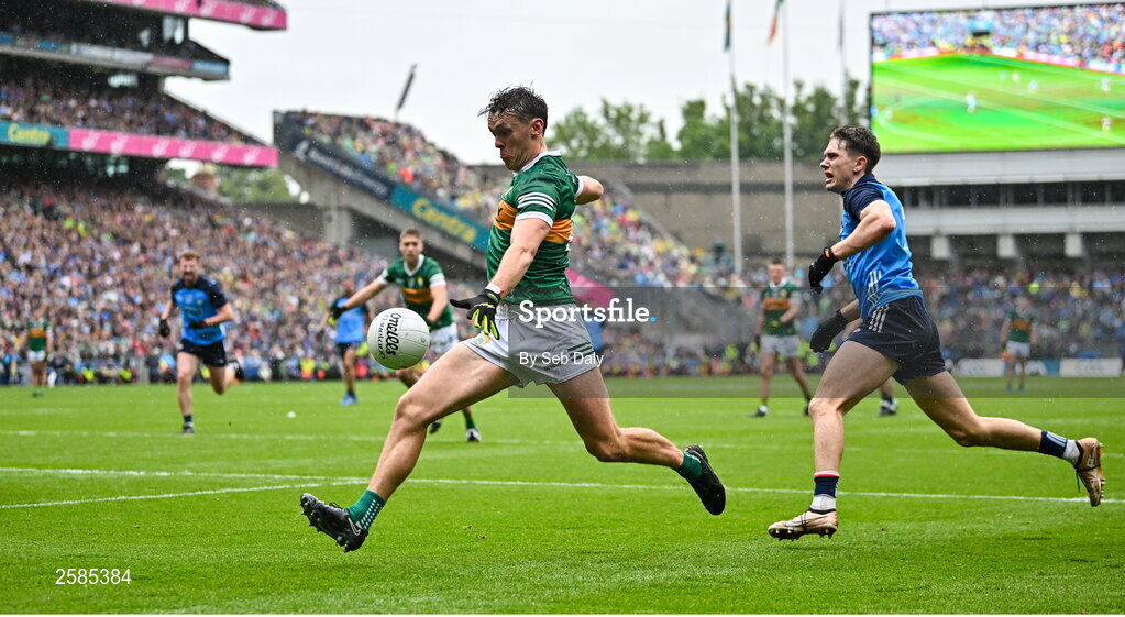 30 July 2023; David Clifford of Kerry during the GAA Football All-Ireland Senior Championship final match between Dublin and Kerry at Croke Park in Dublin. Photo by Seb Daly/Sportsfile