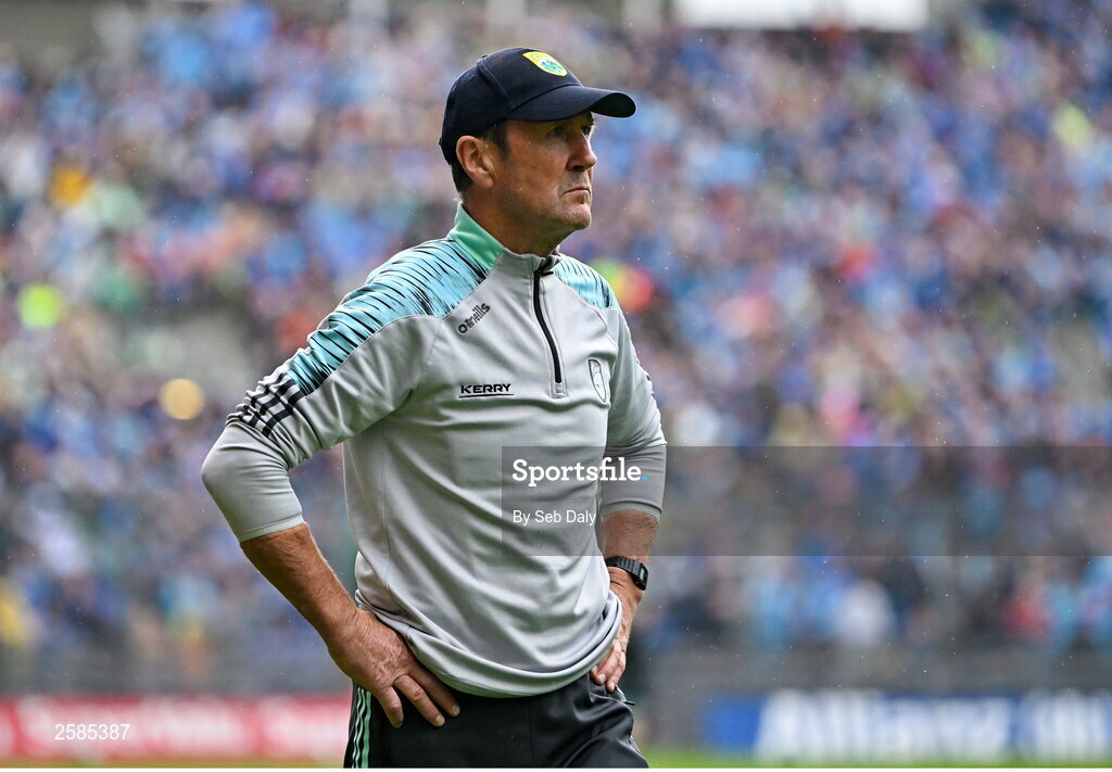 30 July 2023; Kerry manager Jack O'Connor during the GAA Football All-Ireland Senior Championship final match between Dublin and Kerry at Croke Park in Dublin. Photo by Seb Daly/Sportsfile