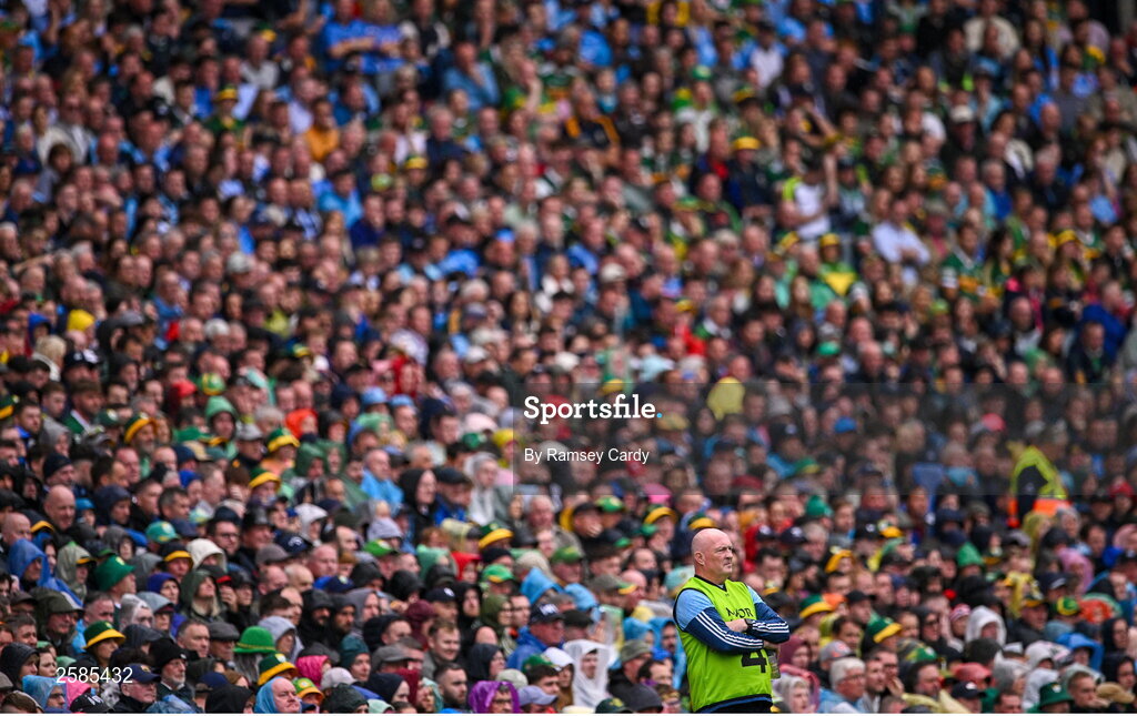 30 July 2023; Dublin coach Pat Gilroy during the GAA Football All-Ireland Senior Championship final match between Dublin and Kerry at Croke Park in Dublin. Photo by Ramsey Cardy/Sportsfile