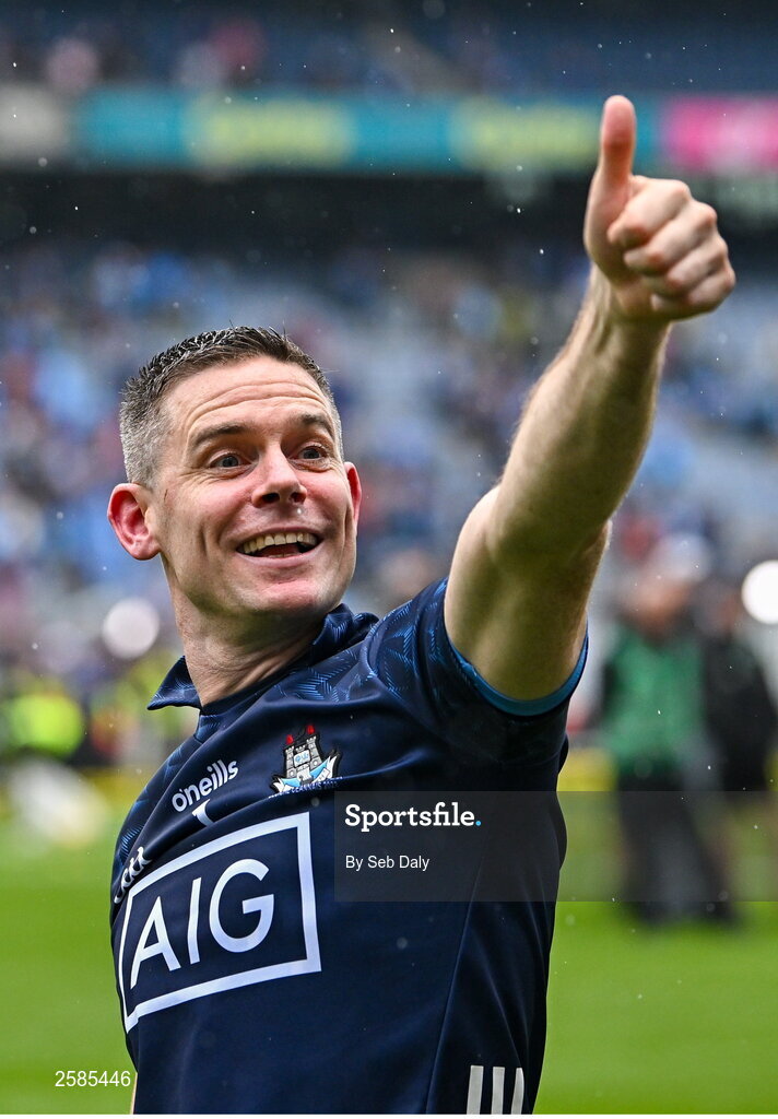 30 July 2023; Dublin goalkeeper Stephen Cluxton after his side's victory in the GAA Football All-Ireland Senior Championship final match between Dublin and Kerry at Croke Park in Dublin. Photo by Seb Daly/Sportsfile