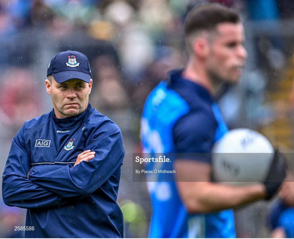 30 July 2023; Dublin manager Dessie Farrell before the GAA Football All-Ireland Senior Championship final match between Dublin and Kerry at Croke Park in Dublin. Photo by Piaras Ó Mídheach/Sportsfile