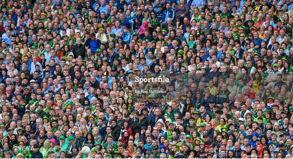 30 July 2023; Supporters, in the Hogan Stand, during the GAA Football All-Ireland Senior Championship final match between Dublin and Kerry at Croke Park in Dublin. Photo by Ray McManus/Sportsfile