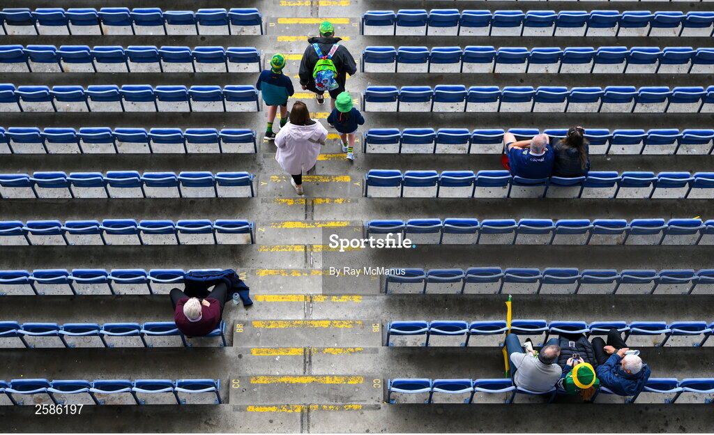 30 July 2023; Supporters take their seats, in the Hogan Stand, before the GAA Football All-Ireland Senior Championship final match between Dublin and Kerry at Croke Park in Dublin. Photo by Ray McManus/Sportsfile