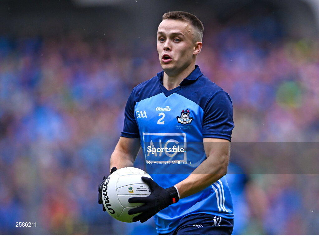 30 July 2023; Eoin Murchan of Dublin during the GAA Football All-Ireland Senior Championship final match between Dublin and Kerry at Croke Park in Dublin. Photo by Piaras Ó Mídheach/Sportsfile