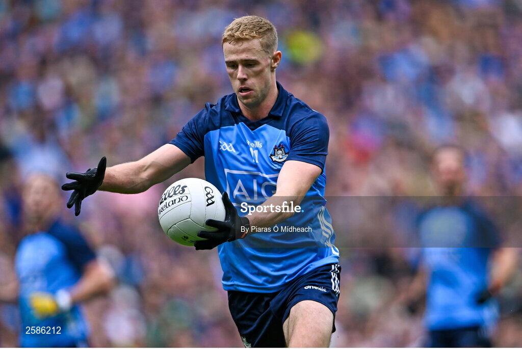 30 July 2023; Paul Mannion of Dublin during the GAA Football All-Ireland Senior Championship final match between Dublin and Kerry at Croke Park in Dublin. Photo by Piaras Ó Mídheach/Sportsfile