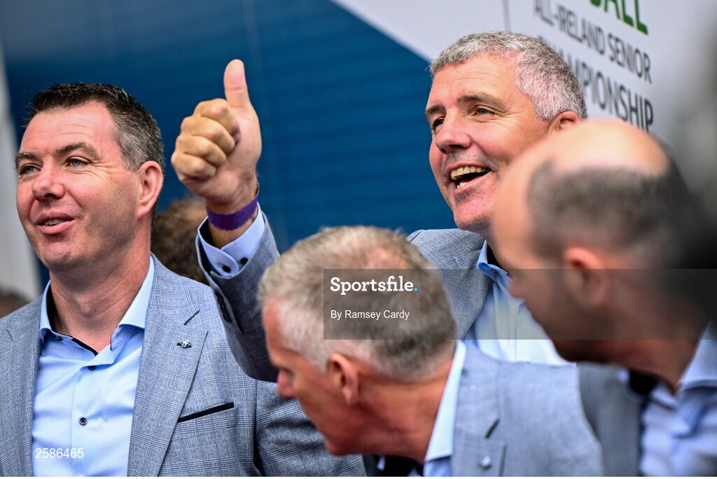 30 July 2023; Kevin Walsh of the 1998 All-Ireland winning Galway jubilee team who were honoured before the GAA Football All-Ireland Senior Championship final match between Dublin and Kerry at Croke Park in Dublin. Photo by Ramsey Cardy/Sportsfile