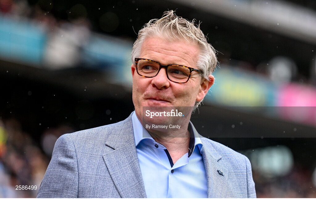 30 July 2023; Niall Finnegan of the 1998 All-Ireland winning Galway jubilee team who were honoured before the GAA Football All-Ireland Senior Championship final match between Dublin and Kerry at Croke Park in Dublin. Photo by Ramsey Cardy/Sportsfile