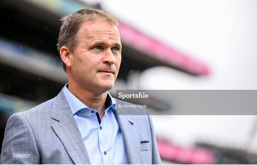 30 July 2023; Brian Silke of the 1998 All-Ireland winning Galway jubilee team who were honoured before the GAA Football All-Ireland Senior Championship final match between Dublin and Kerry at Croke Park in Dublin. Photo by Ramsey Cardy/Sportsfile