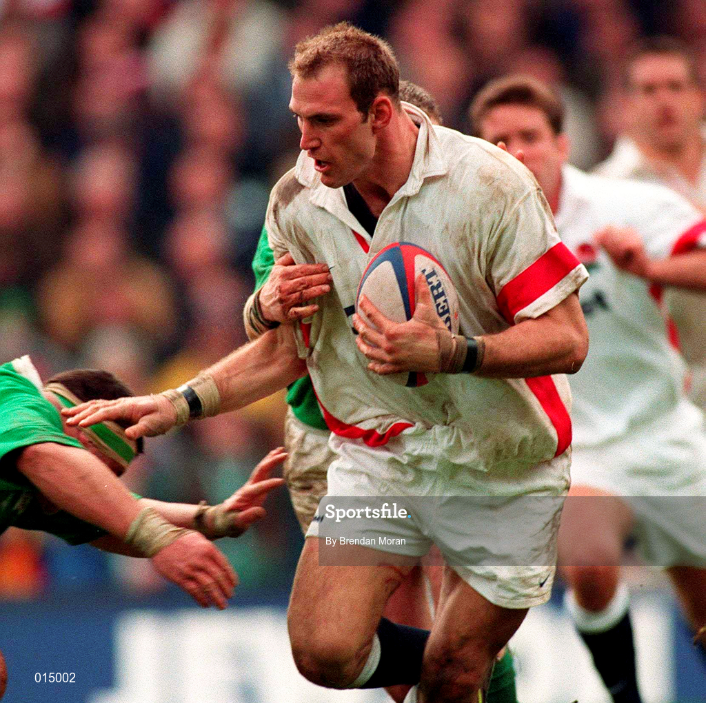 4 April 1998; Laurence Dallaglio of England during the Five Nations Rugby Championship match between England and Ireland at Twickenham Stadium in London, England. Photo by Brendan Moran/Sportsfile