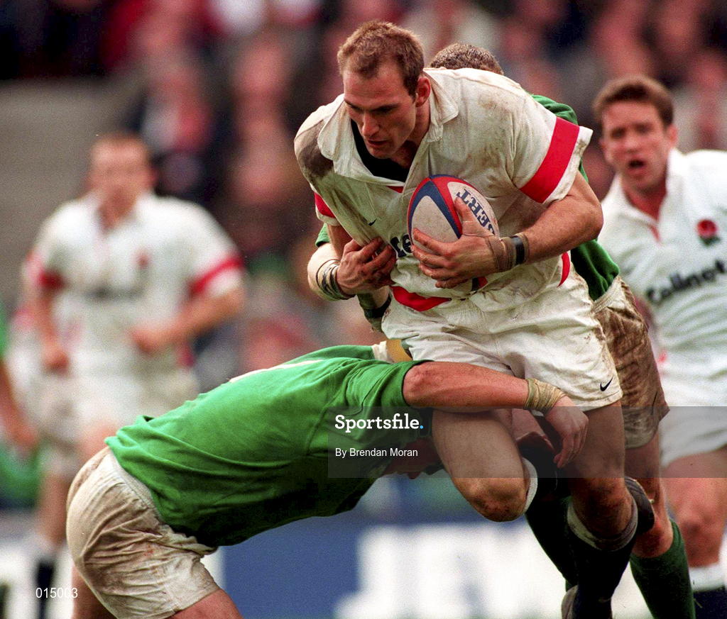 4 April 1998; Laurence Dallaglio of England during the Five Nations Rugby Championship match between England and Ireland at Twickenham Stadium in London, England. Photo by Brendan Moran/Sportsfile