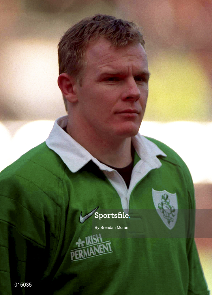 7 February 1998; Mark McCall of Ireland prior to the Five Nations Rugby Championship match between Ireland and Scotland at Lansdowne Road in Dublin, Ireland. Photo by Brendan Moran/Sportsfile