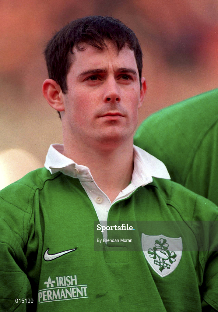 7 February 1998; Brian O'Meara of Ireland prior to the Five Nations Rugby Championship match between Ireland and Scotland at Lansdowne Road in Dublin, Ireland. Photo by Brendan Moran/Sportsfile