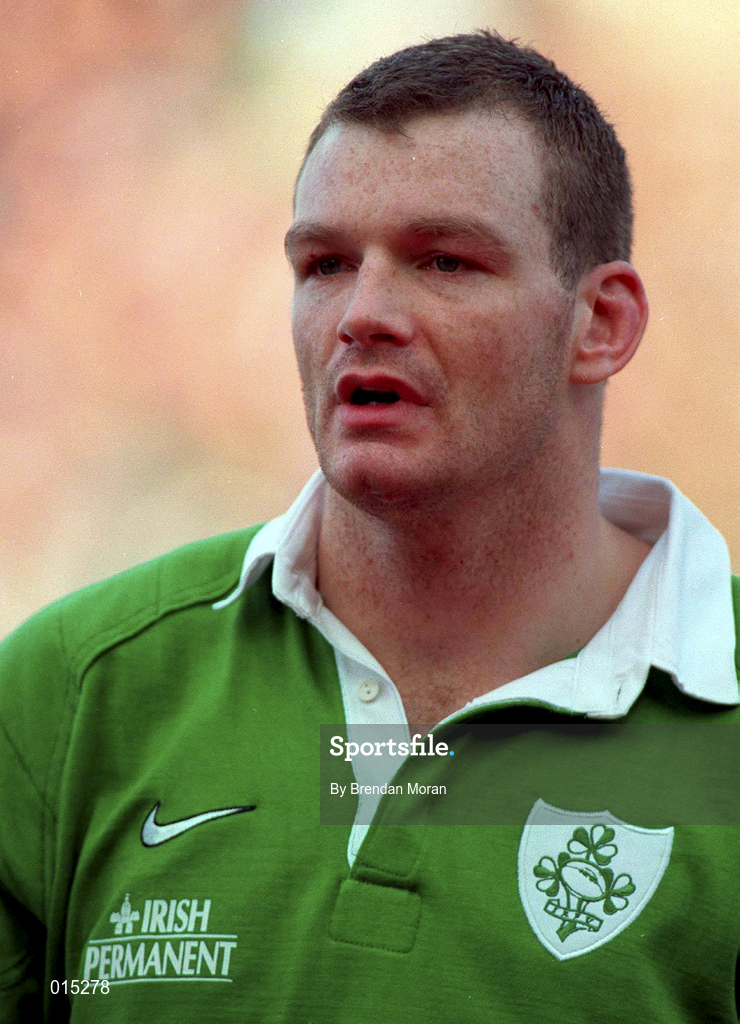7 February 1998; David Corkery of Ireland prior to the Five Nations Rugby Championship match between Ireland and Scotland at Lansdowne Road in Dublin, Ireland. Photo by Brendan Moran/Sportsfile