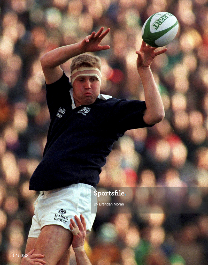 7 February 1998; Doddie Weir of Scotland during the Five Nations Rugby Championship match between Ireland and Scotland at Lansdowne Road in Dublin, Ireland. Photo by Brendan Moran/Sportsfile