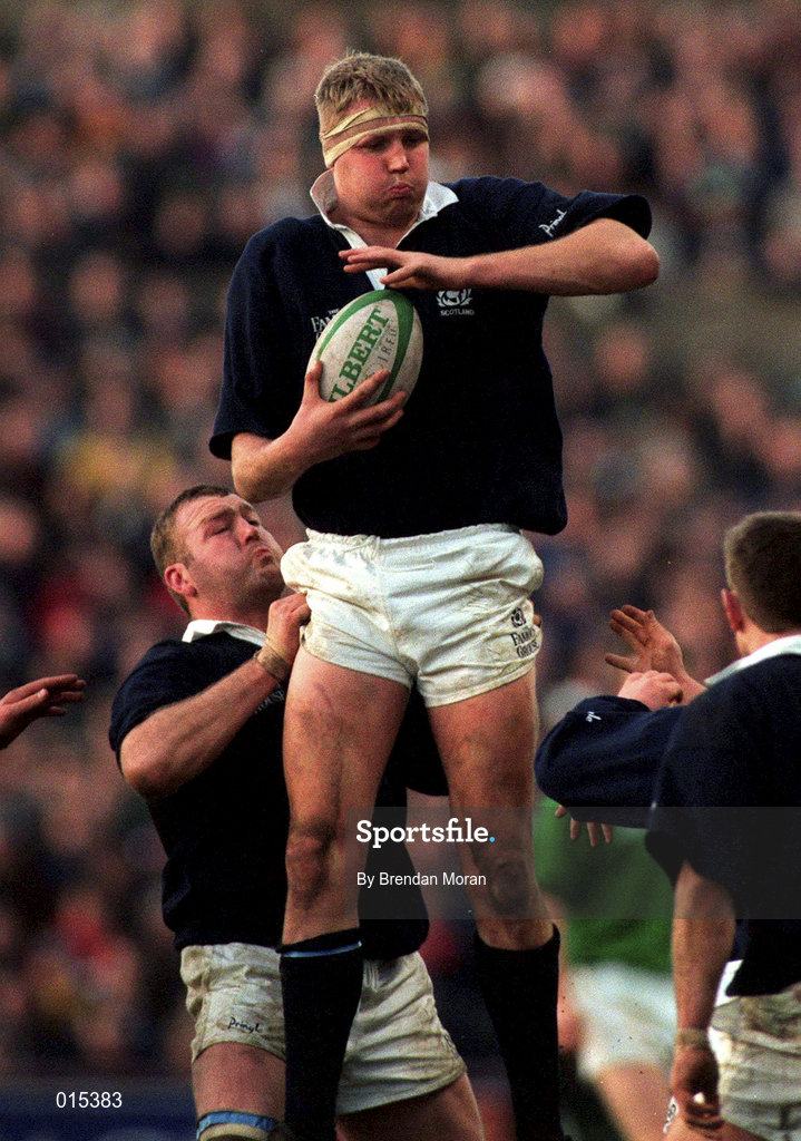 7 February 1998; Doddie Weir of Scotland during the Five Nations Rugby Championship match between Ireland and Scotland at Lansdowne Road in Dublin, Ireland. Photo by Brendan Moran/Sportsfile