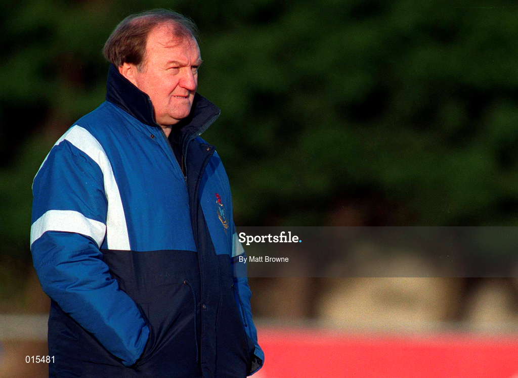 22 November 1997; Blackrock College coach George Hook during the All-Ireland League Division 1 match between St Mary's College RFC and Blackrock College RFC at Templeville Road in Dublin. Photo by Matt Browne/Sportsfile