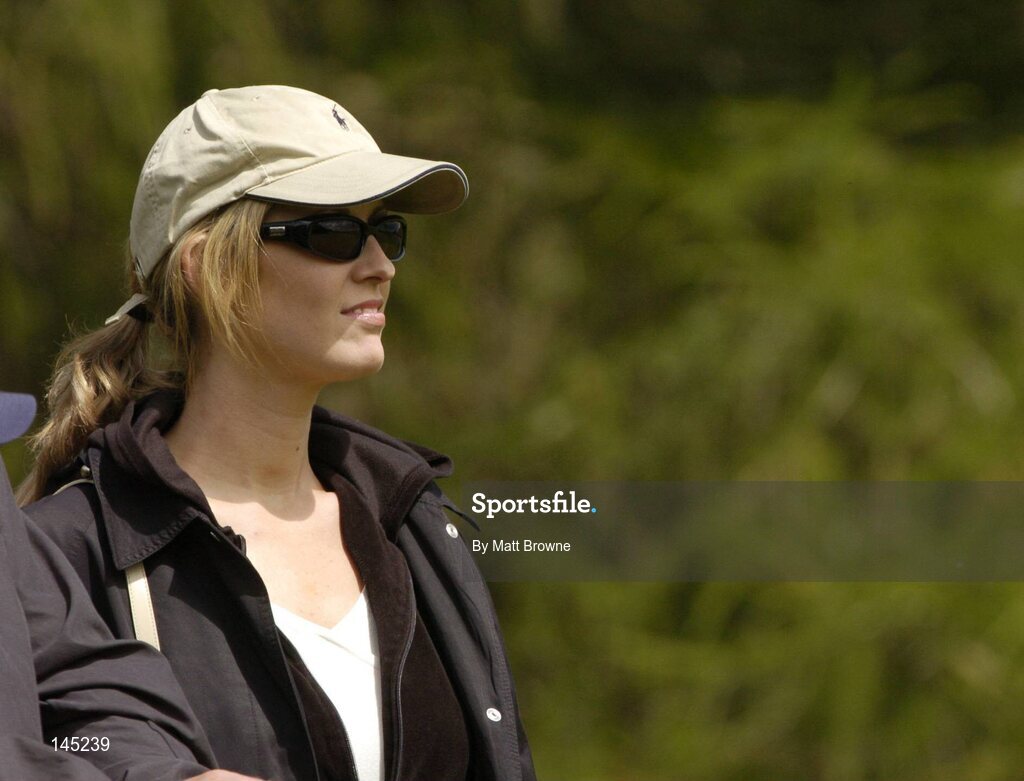 2 July 2004; Kate Phillips watches her boyfriend Justin Rose during the Smurfit European Open. South Course, K Club, Straffan, Co. Kildare, Ireland. Picture credit; Matt Browne / SPORTSFILE