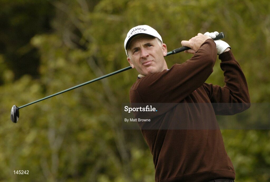 2 July 2004; Phillip Price watches his drive from the 9th tee box during the Smurfit European Open. South Course, K Club, Straffan, Co. Kildare, Ireland. Picture credit; Matt Browne / SPORTSFILE