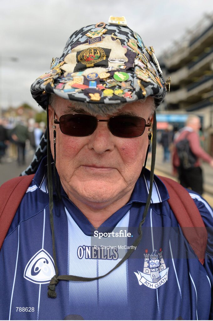 1 September 2013; Dublin supporter Brian Stone, from Finglas, ahead of the game. GAA Football All-Ireland Senior Championship, Semi-Final, Dublin v Kerry, Croke Park, Dublin. Picture credit: Stephen McCarthy / SPORTSFILE