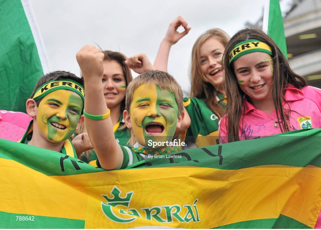 1 September 2013; Kerry supporters on their way to the match. GAA Football All-Ireland Senior Championship, Semi-Final, Dublin v Kerry, Croke Park, Dublin. Picture credit: Brian Lawless / SPORTSFILE