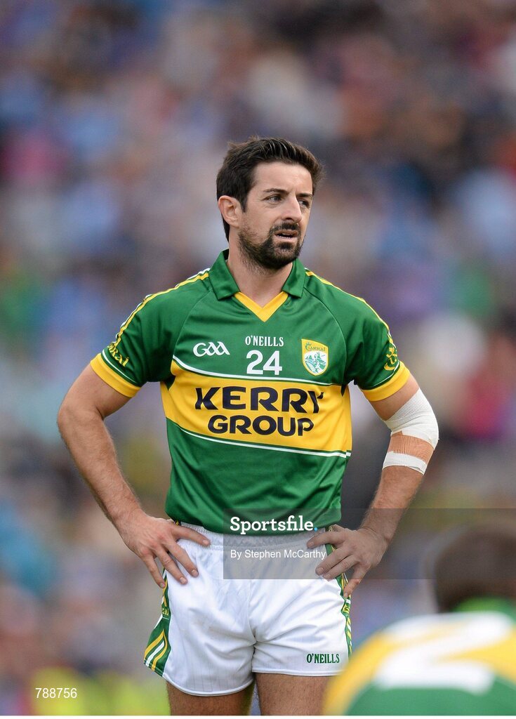 1 September 2013; A dejected Aidan O'Mahony, Kerry, following their side's defeat. GAA Football All-Ireland Senior Championship, Semi-Final, Dublin v Kerry, Croke Park, Dublin. Picture credit: Stephen McCarthy / SPORTSFILE