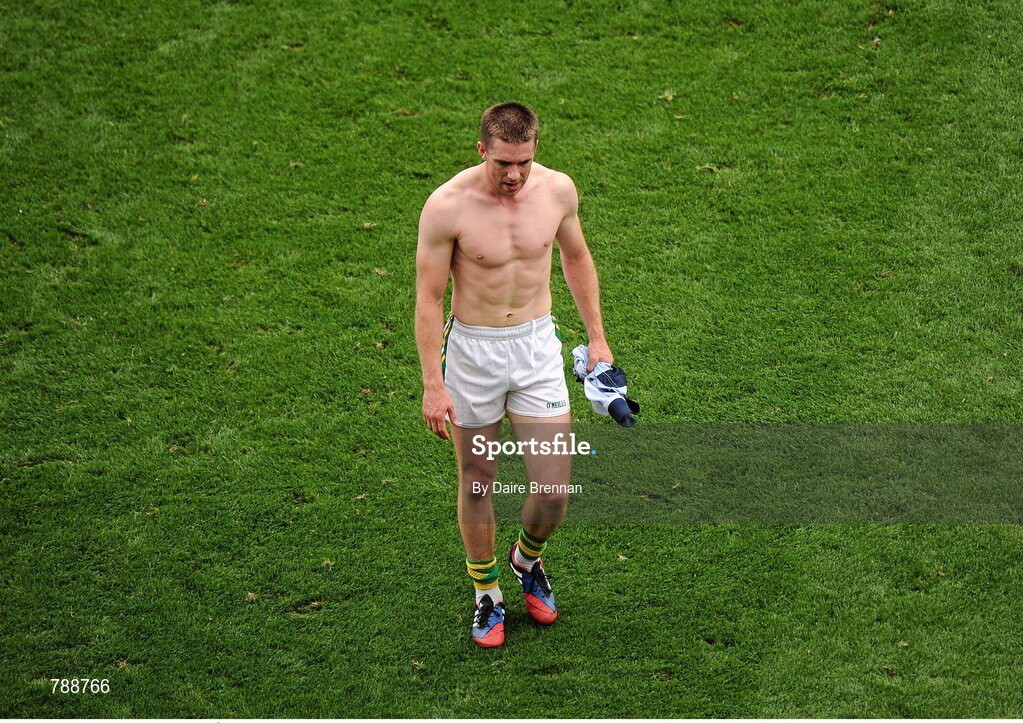 1 September 2013; A dejected Marc Ó Sé, Kerry, leaves the field after the game. GAA Football All-Ireland Senior Championship, Semi-Final, Dublin v Kerry, Croke Park, Dublin. Picture credit: Dáire Brennan / SPORTSFILE