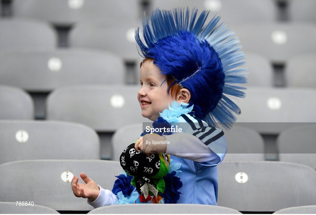 1 September 2013; 4 year old Dublin fan Danny McElwaine, from Finglas, Co. Dublin, at the game. GAA Football All-Ireland Senior Championship, Semi-Final, Dublin v Kerry, Croke Park, Dublin. Photo by Sportsfile