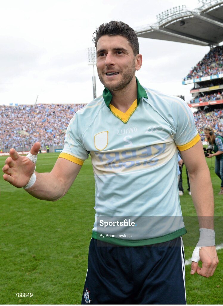 1 September 2013; Dublin's Bernard Brogan after the match. GAA Football All-Ireland Senior Championship, Semi-Final, Dublin v Kerry, Croke Park, Dublin. Picture credit: Brian Lawless / SPORTSFILE