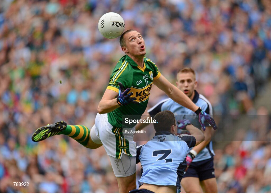 1 September 2013; Kieran Donaghy, Kerry, in action against Rory O'Carroll, Dublin. GAA Football All-Ireland Senior Championship, Semi-Final, Dublin v Kerry, Croke Park, Dublin. Photo by Sportsfile