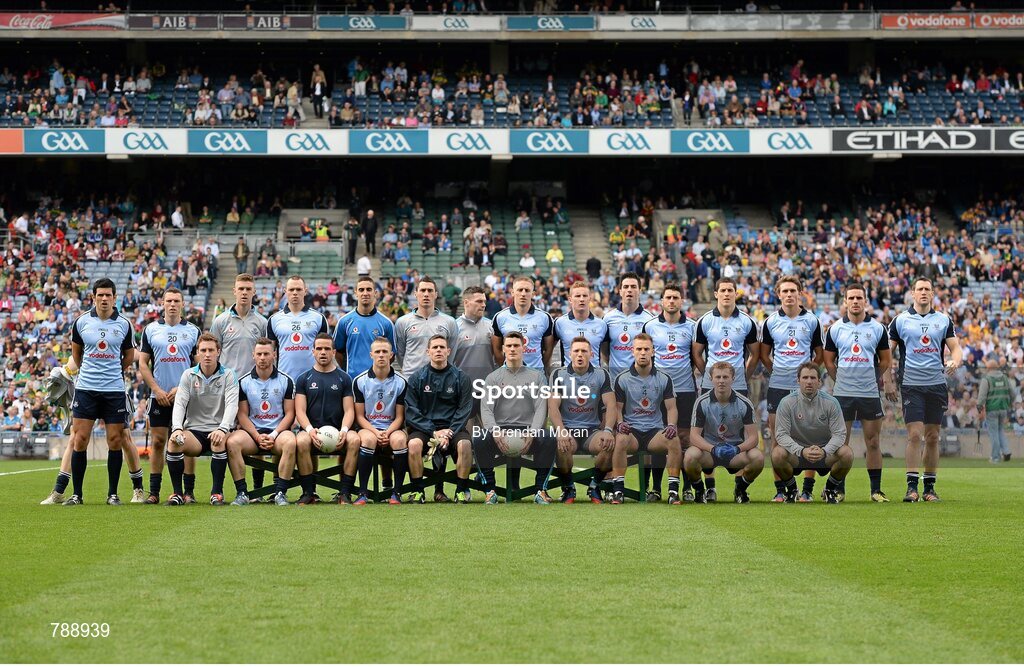 1 September 2013; The Dublin squad. GAA Football All-Ireland Senior Championship, Semi-Final, Dublin v Kerry, Croke Park, Dublin. Picture credit: Brendan Moran / SPORTSFILE