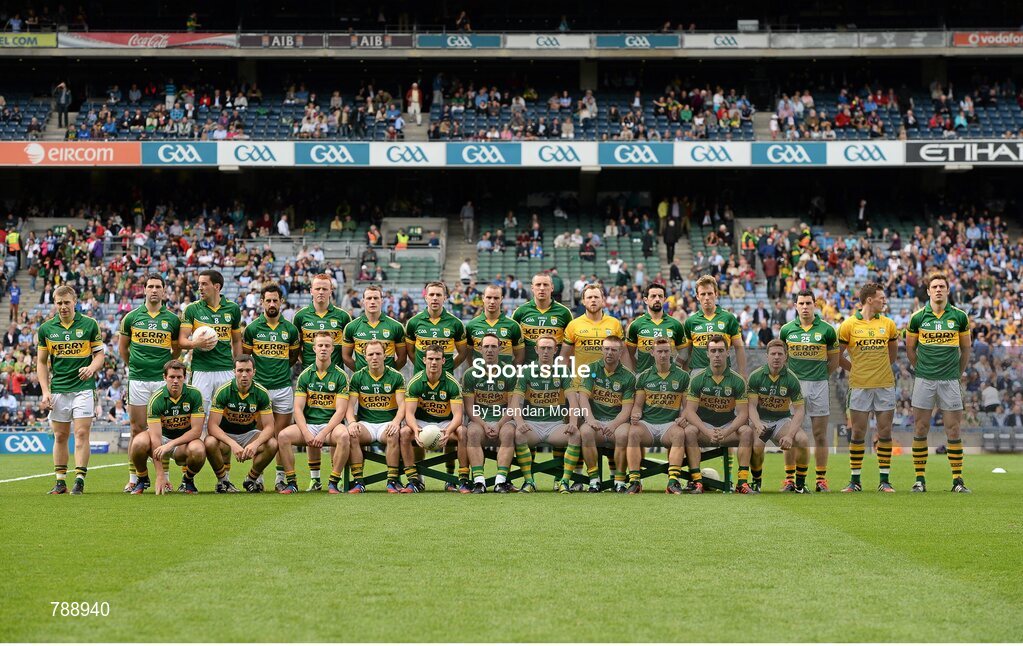 1 September 2013; The Kerry squad. GAA Football All-Ireland Senior Championship, Semi-Final, Dublin v Kerry, Croke Park, Dublin. Picture credit: Brendan Moran / SPORTSFILE