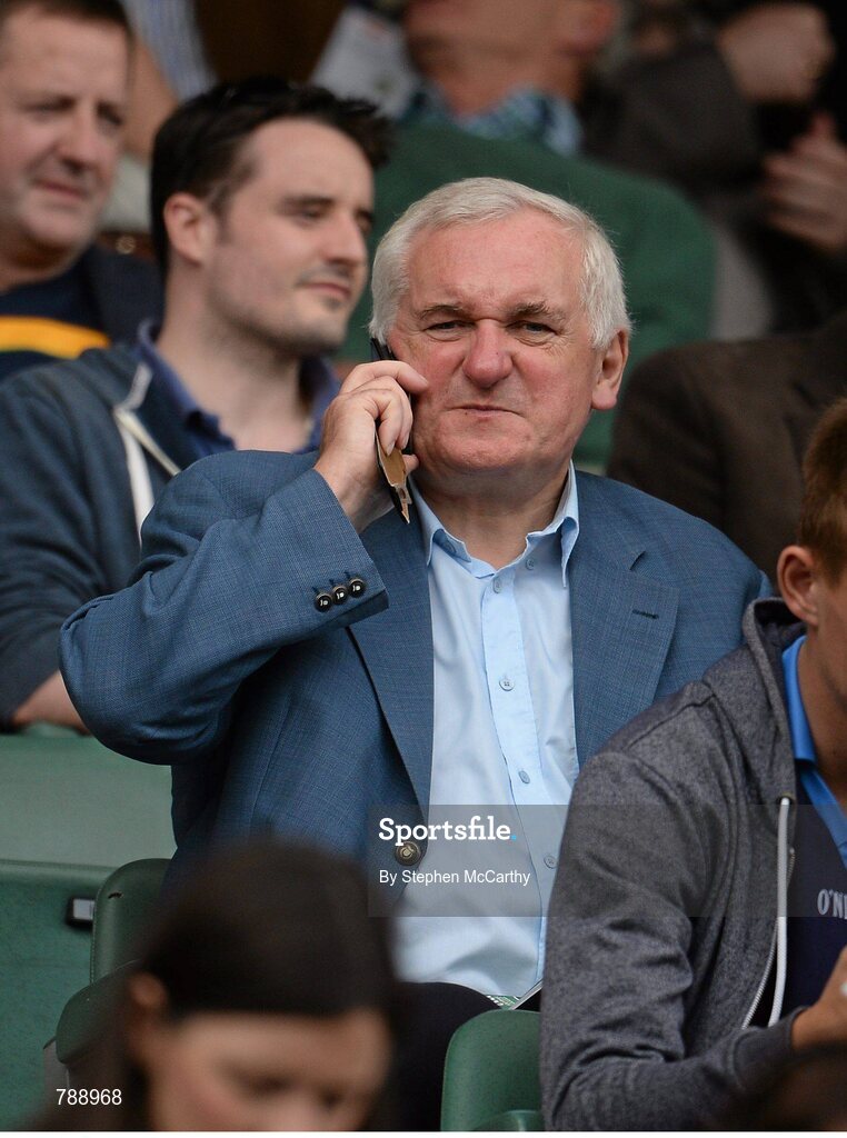 1 September 2013; Former Taoiseach Bertie Ahern ahead of the game. GAA Football All-Ireland Senior Championship, Semi-Final, Dublin v Kerry, Croke Park, Dublin. Picture credit: Stephen McCarthy / SPORTSFILE