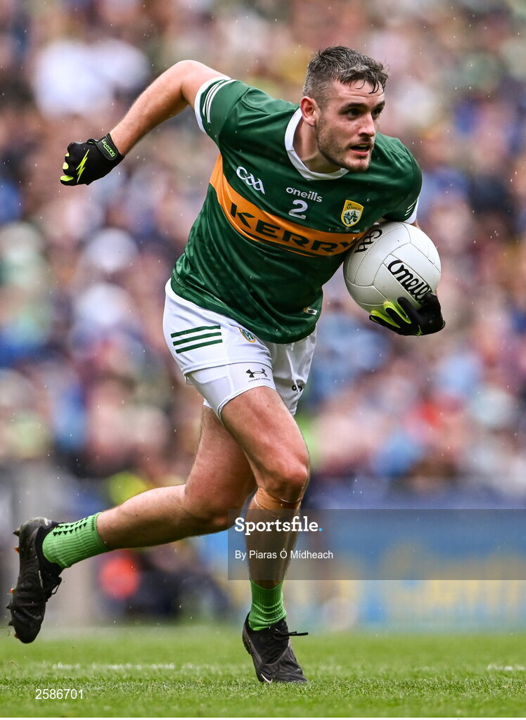30 July 2023; Graham O'Sullivan of Kerry during the GAA Football All-Ireland Senior Championship final match between Dublin and Kerry at Croke Park in Dublin. Photo by Piaras Ó Mídheach/Sportsfile