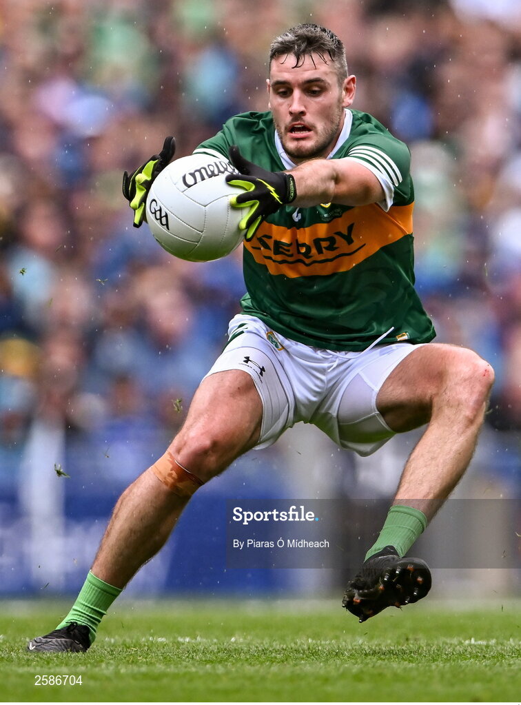 30 July 2023; Graham O'Sullivan of Kerry during the GAA Football All-Ireland Senior Championship final match between Dublin and Kerry at Croke Park in Dublin. Photo by Piaras Ó Mídheach/Sportsfile